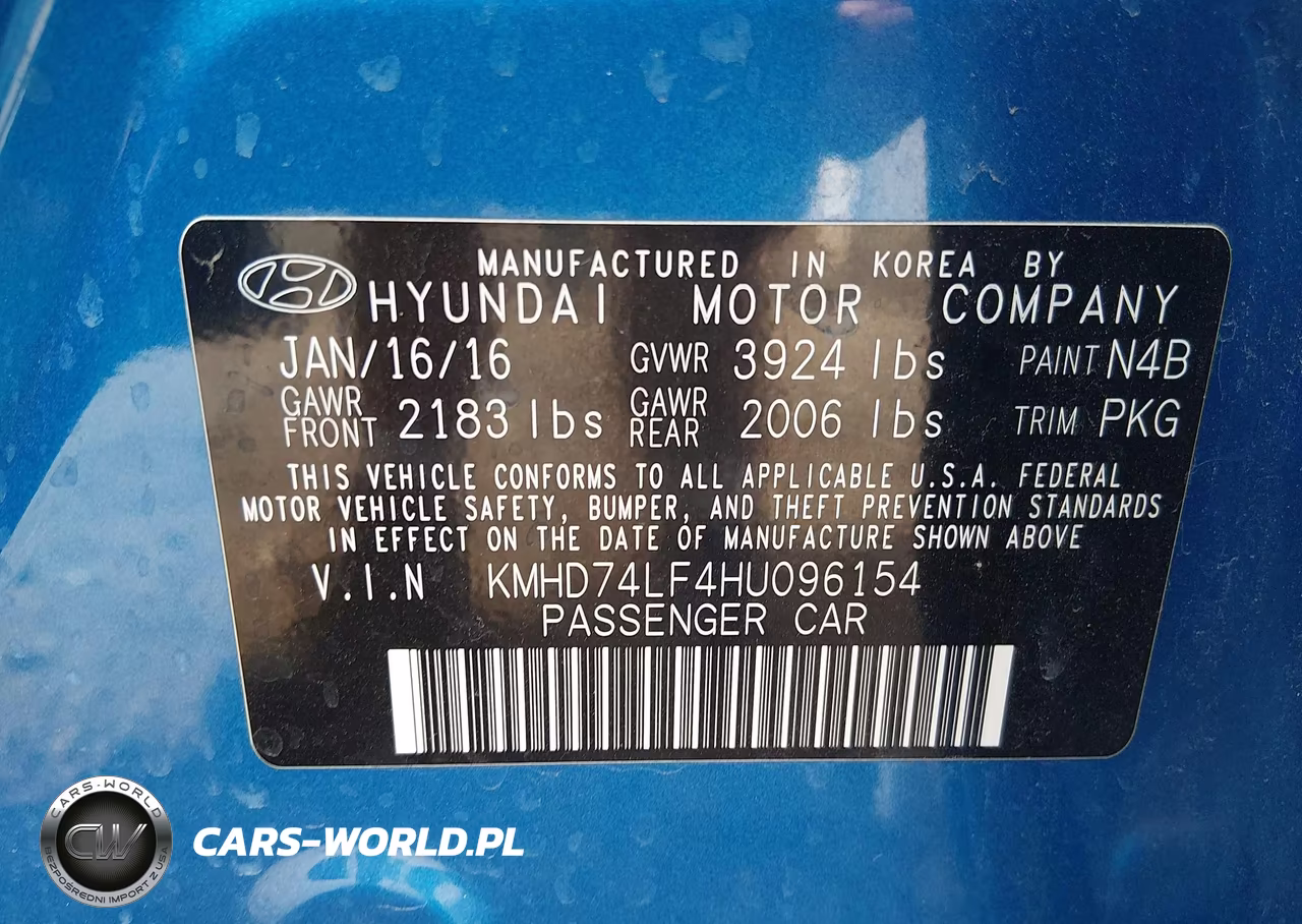 2017 Hyundai Elantra Se VIN:KMHD74LF4HU096154 - 9