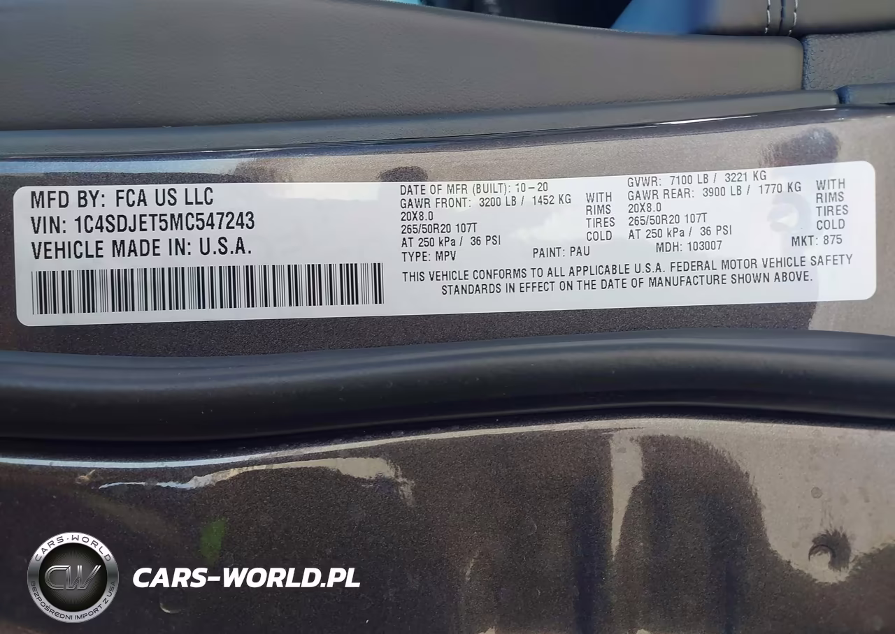 2021 Dodge Durango Citadel Awd VIN:1C4SDJET5MC547243 - 9
