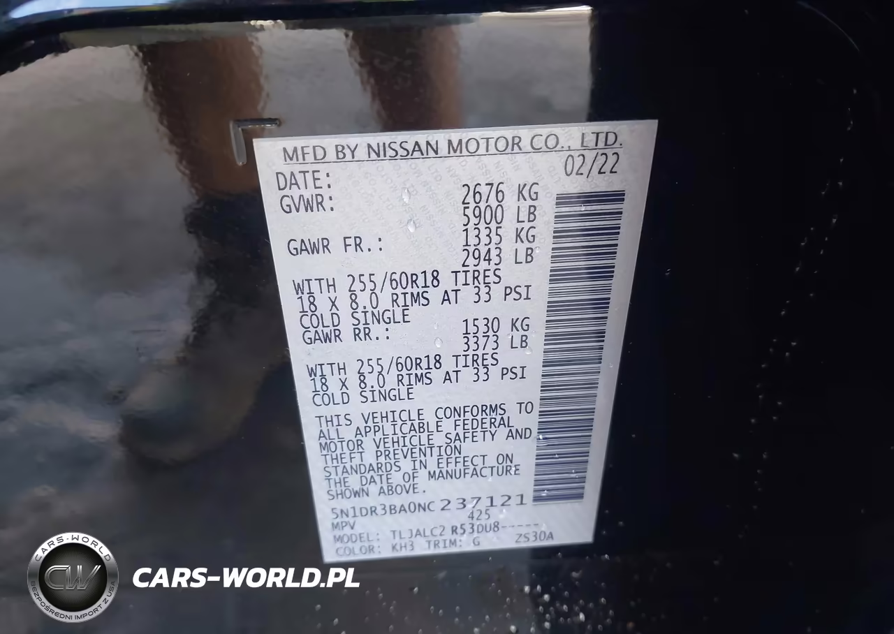 2022 Nissan Pathfinder Sv 2Wd VIN:5N1DR3BA0NC237121 - 9