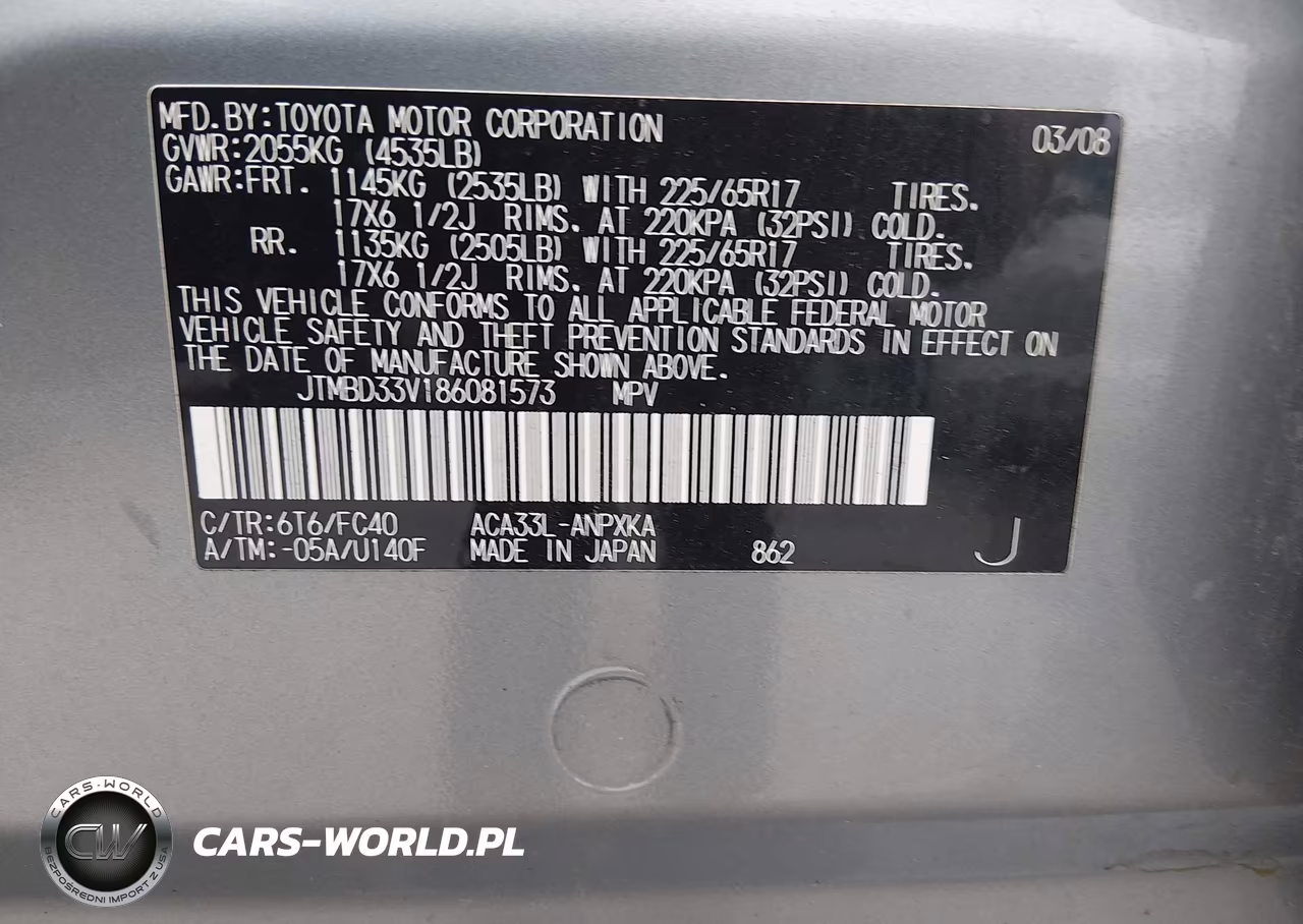 2008 Toyota Rav4 VIN:JTMBD33V186081573 - 9