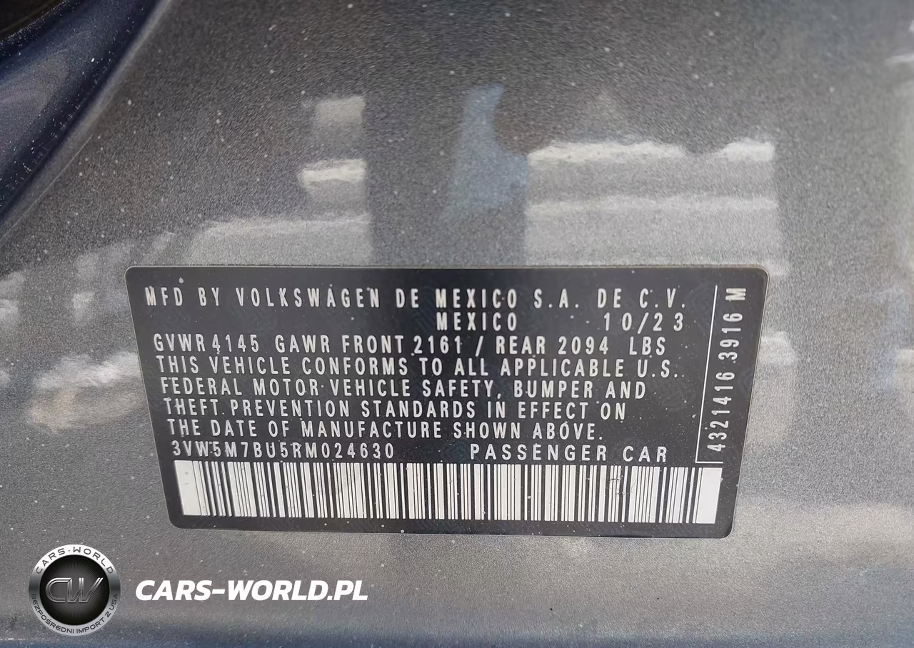 2024 Volkswagen Jetta S VIN:3VW5M7BU5RM024630 - 9