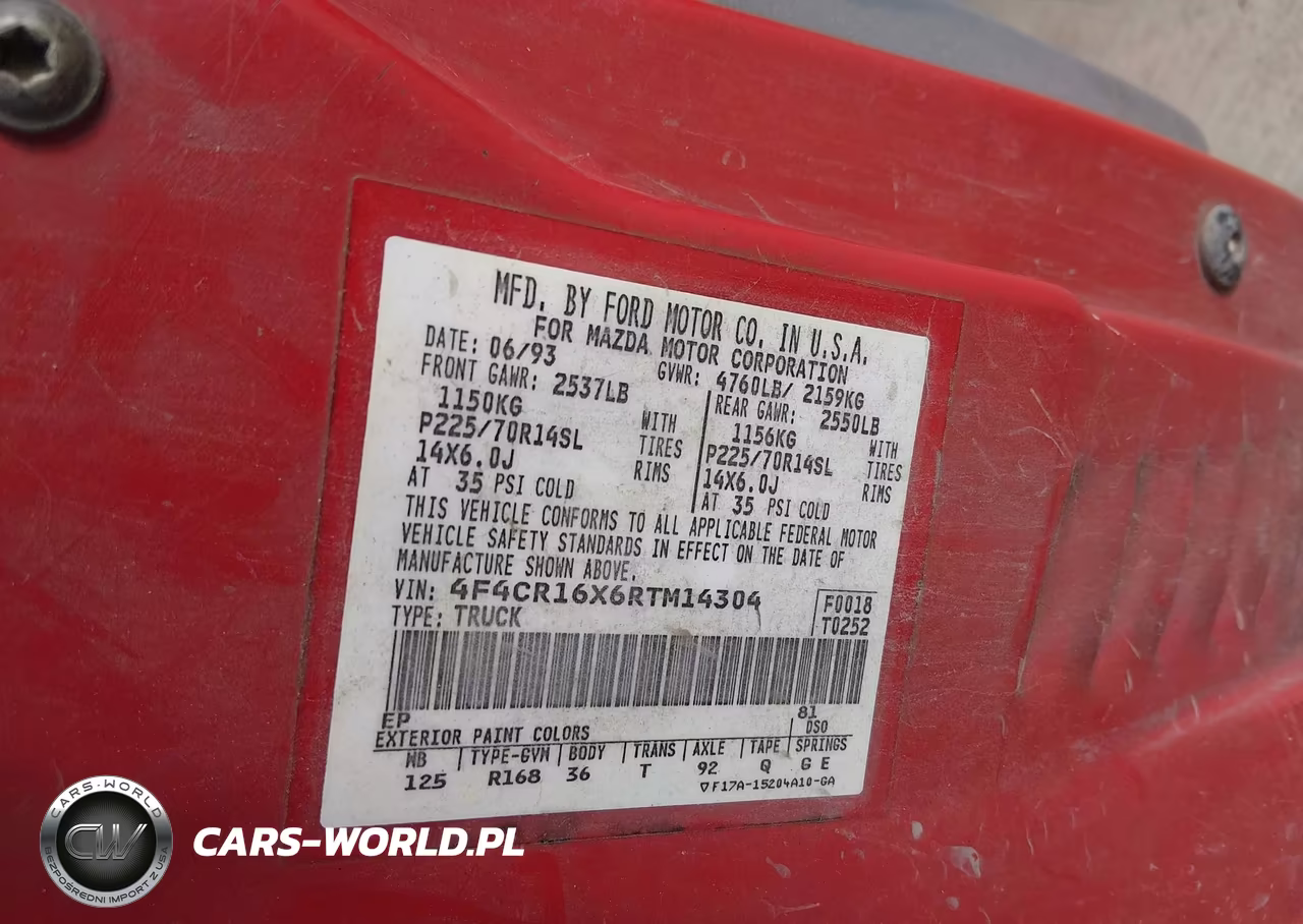 1994 Mazda B4000 Cab Plus VIN:4F4CR16X6RTM14304 - 9