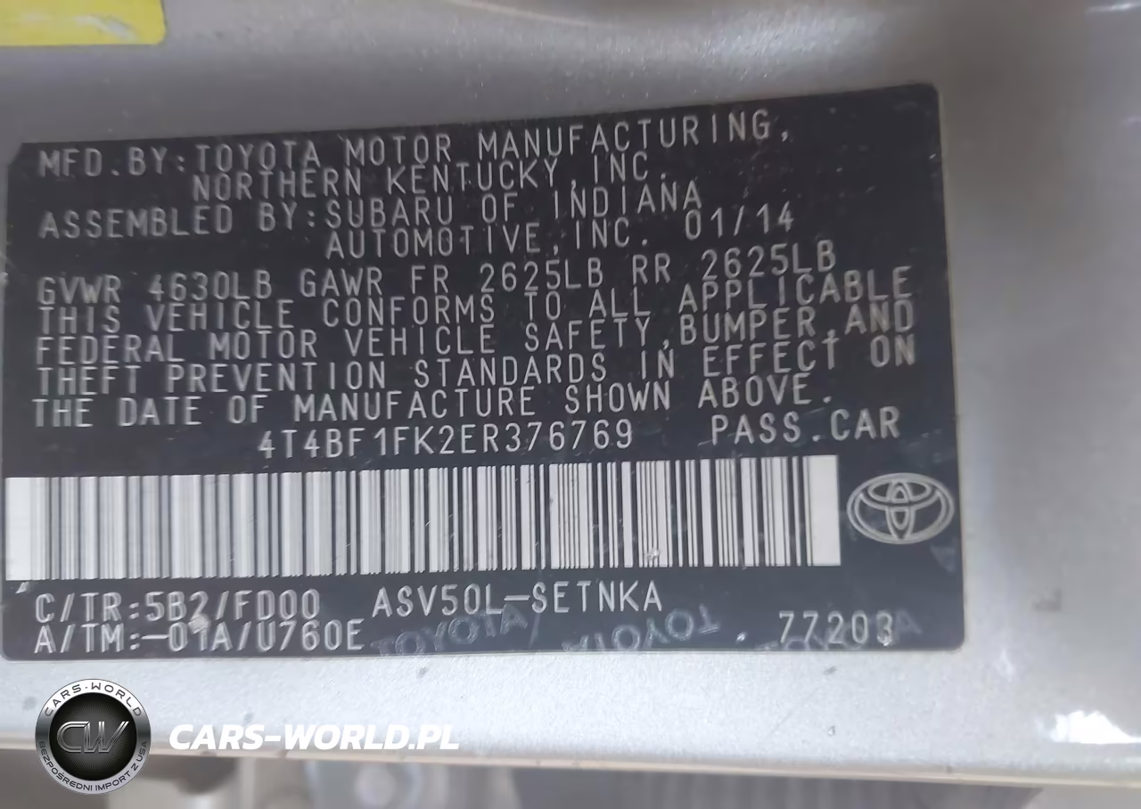 2014 Toyota Camry L-Se-Le-Xle VIN:4T4BF1FK2ER376769 - 9