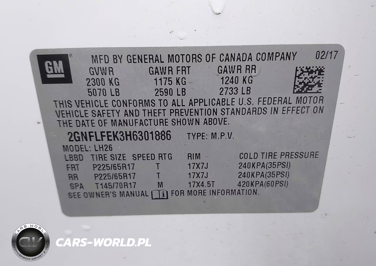 2017 Chevrolet Equinox Lt VIN:2GNFLFEK3H6301886 - 9