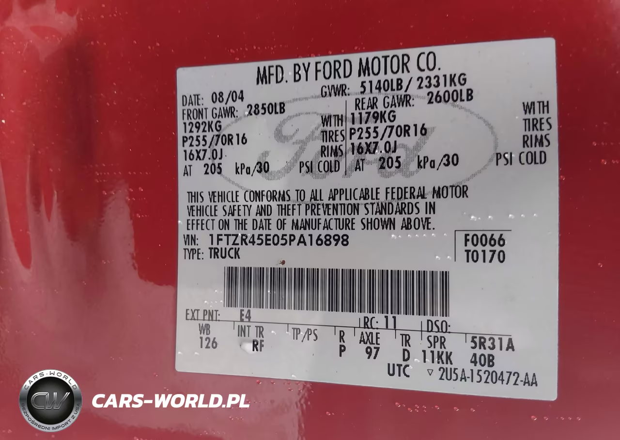 2005 Ford Ranger Edge-Fx4 Level Ii-Fx4 Off-Road-Xlt VIN:1FTZR45E05PA16898 - 9