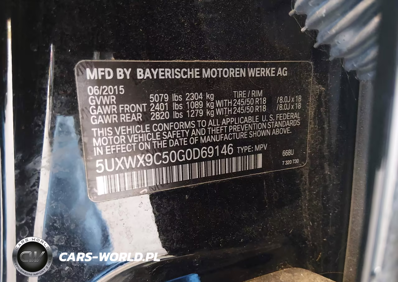 2016 BMW X3 xDrive28I VIN:5UXWX9C50G0D69146 - 9