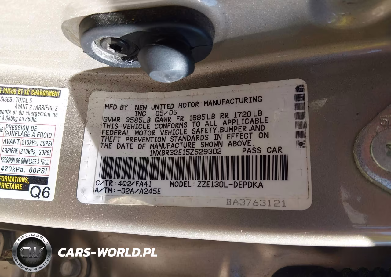 2005 Toyota Corolla Ce VIN:1NXBR32E15Z529302 - 9
