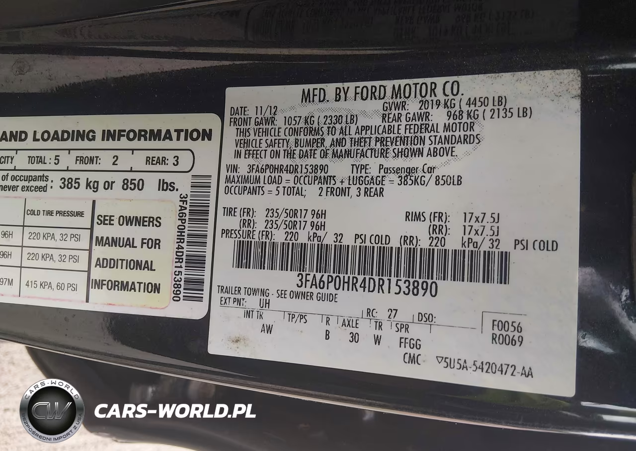 2013 Ford Fusion Se VIN:3FA6P0HR4DR153890 - 9