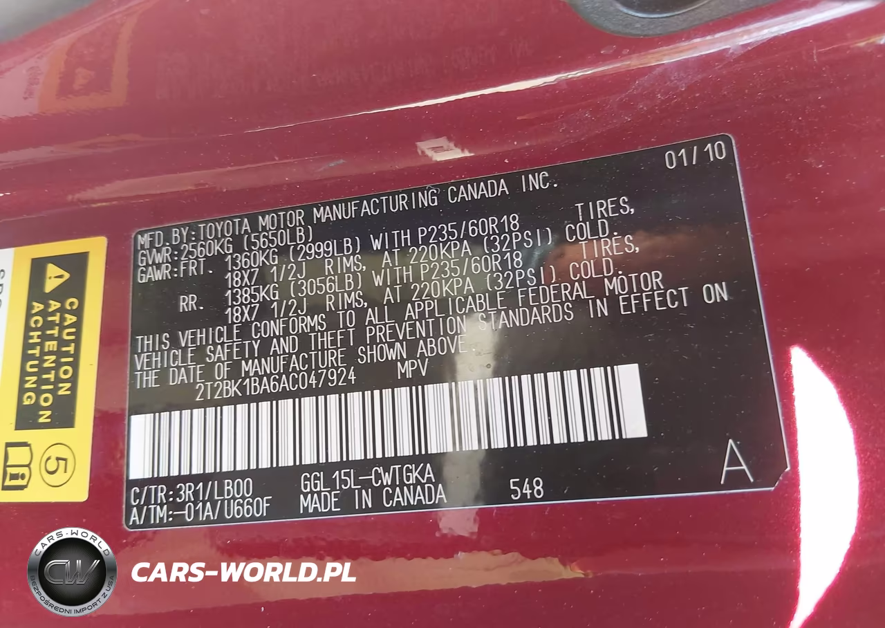 2010 Lexus Rx 350 VIN:2T2BK1BA6AC047924 - 9
