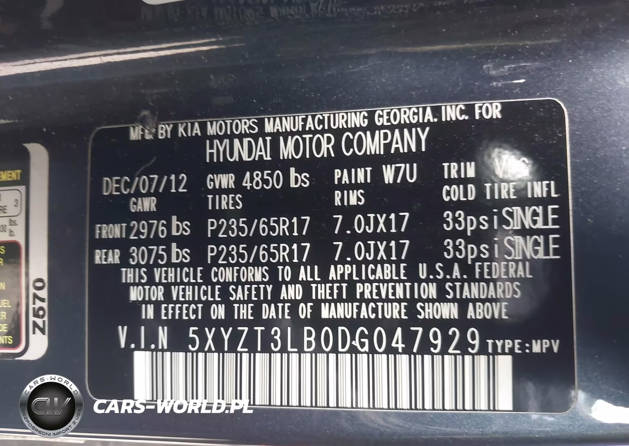 2013 Hyundai Santa Fe Sport VIN:5XYZT3LB0DG047929 - 9