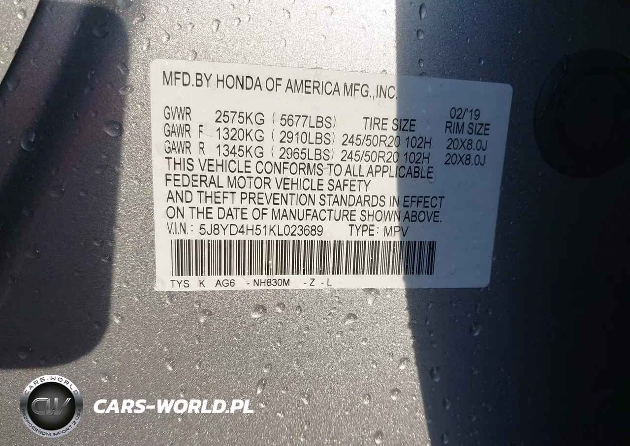 2019 Acura Mdx Tech Pkg VIN:5J8YD4H51KL023689 - 9