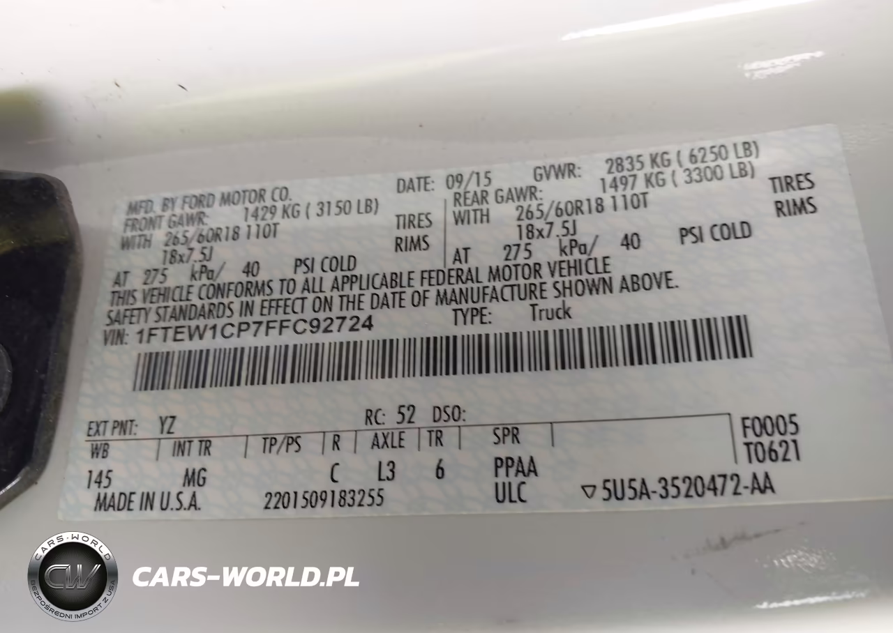 2015 Ford F-150 Xlt VIN:1FTEW1CP7FFC92724 - 9