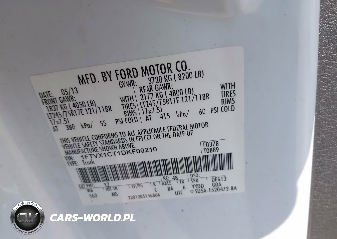 2013 Ford F-150 Xlt VIN:1FTVX1CT1DKF00210 - 9