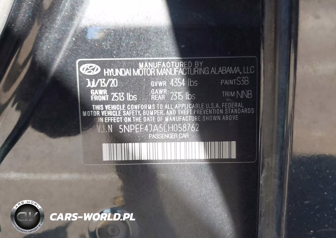 2020 Hyundai Sonata Sel VIN:5NPEF4JA5LH058762 - 9