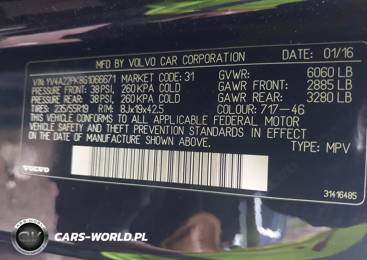 2016 Volvo Xc90 T6 Momentum VIN:YV4A22PK8G1066671 - 9