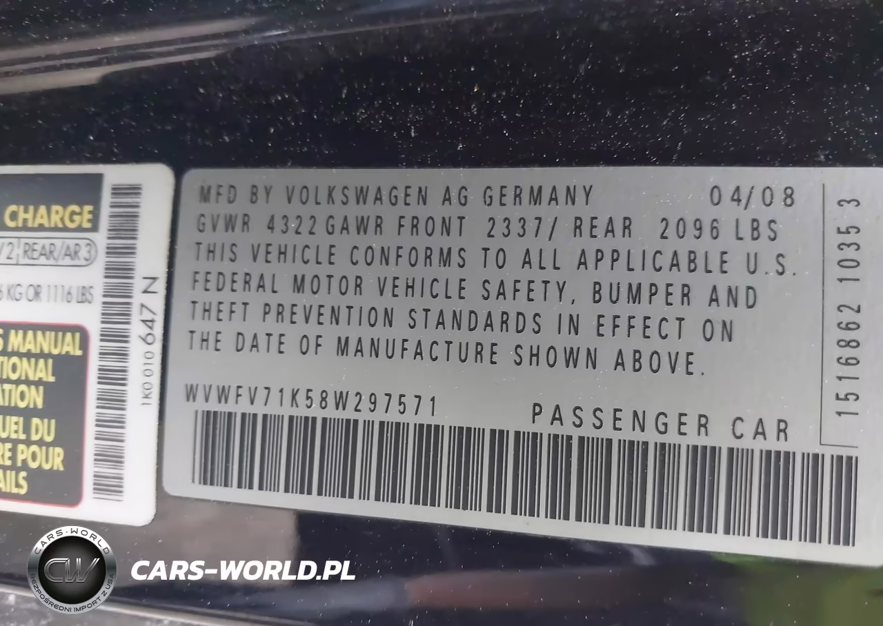 2008 Volkswagen Gti 2-Door VIN:WVWFV71K58W297571 - 9