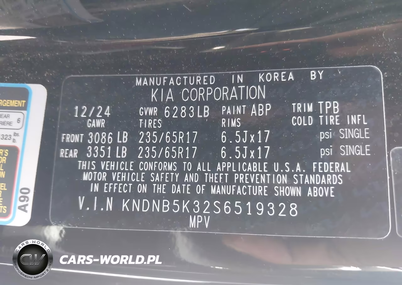 2025 Kia Carnival Mpv Lxs VIN:KNDNB5K32S6519328 - 9