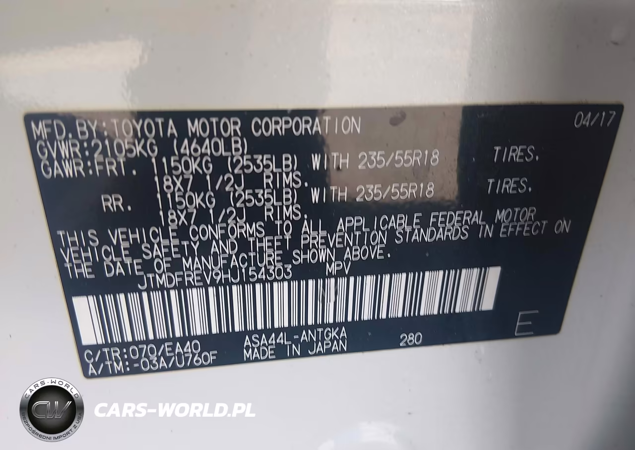 2017 Toyota Rav4 VIN:3TMDFREV3HJ154303 - 9