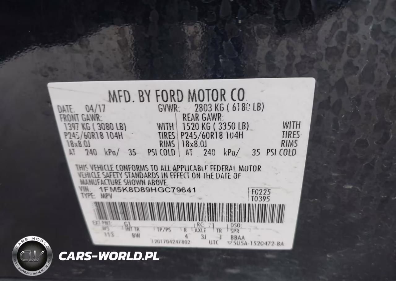 2017 Ford Explorer Xlt VIN:1FM5K8D89HGC79641 - 9