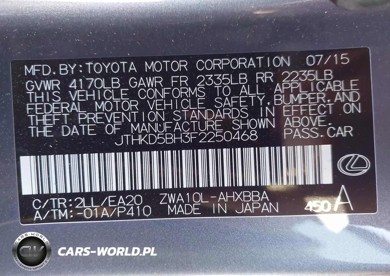 2015 Lexus Ct 200H VIN:JTHKD5BH3F2250468 - 9