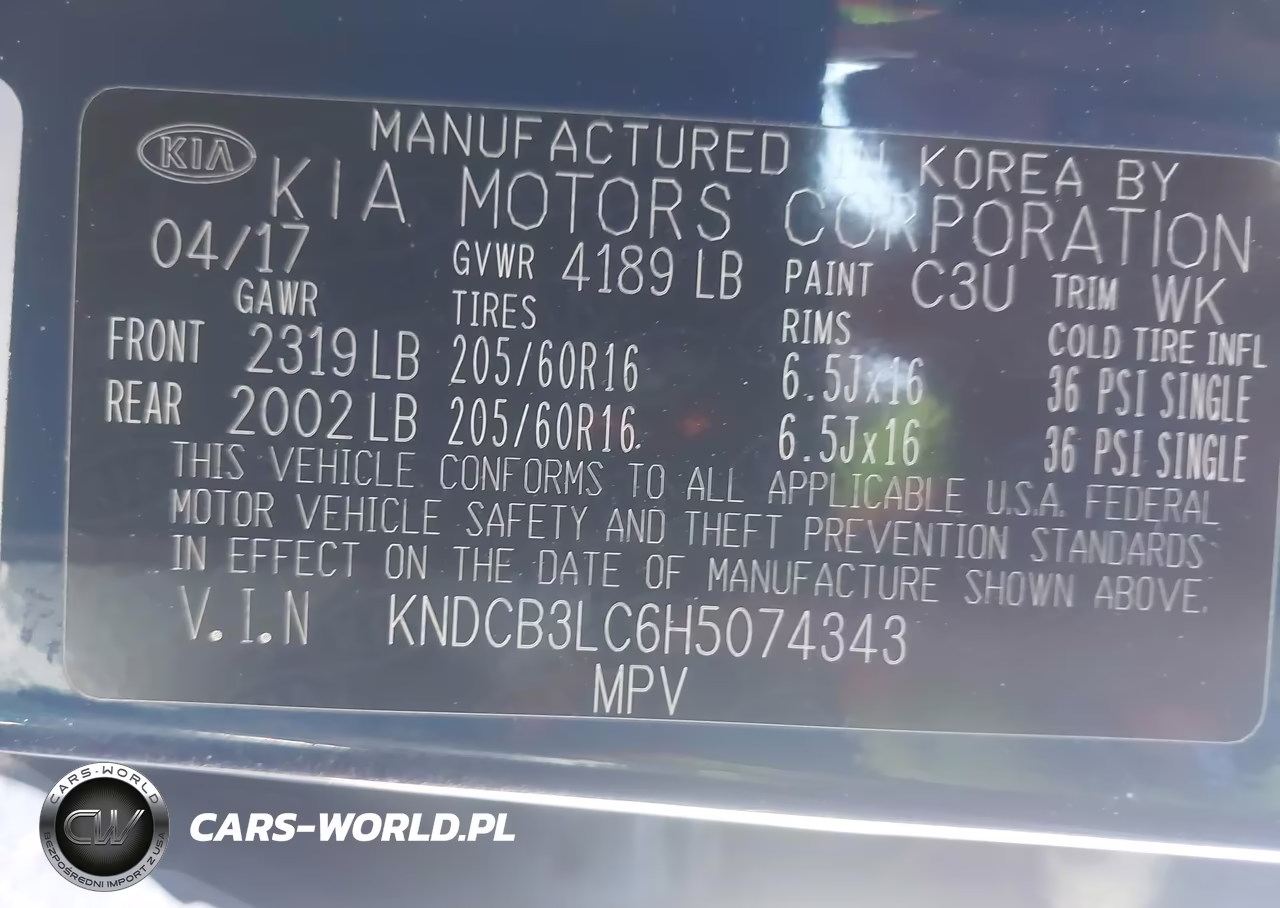 2017 Kia Niro Lx VIN:KNDCB3LC6H5074343 - 9