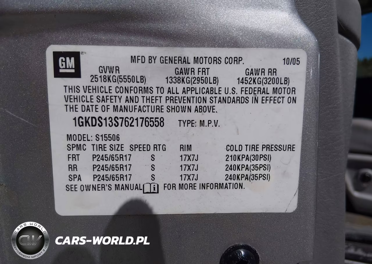 2006 GMC Envoy Slt VIN:1GKDS13S762176558 - 9