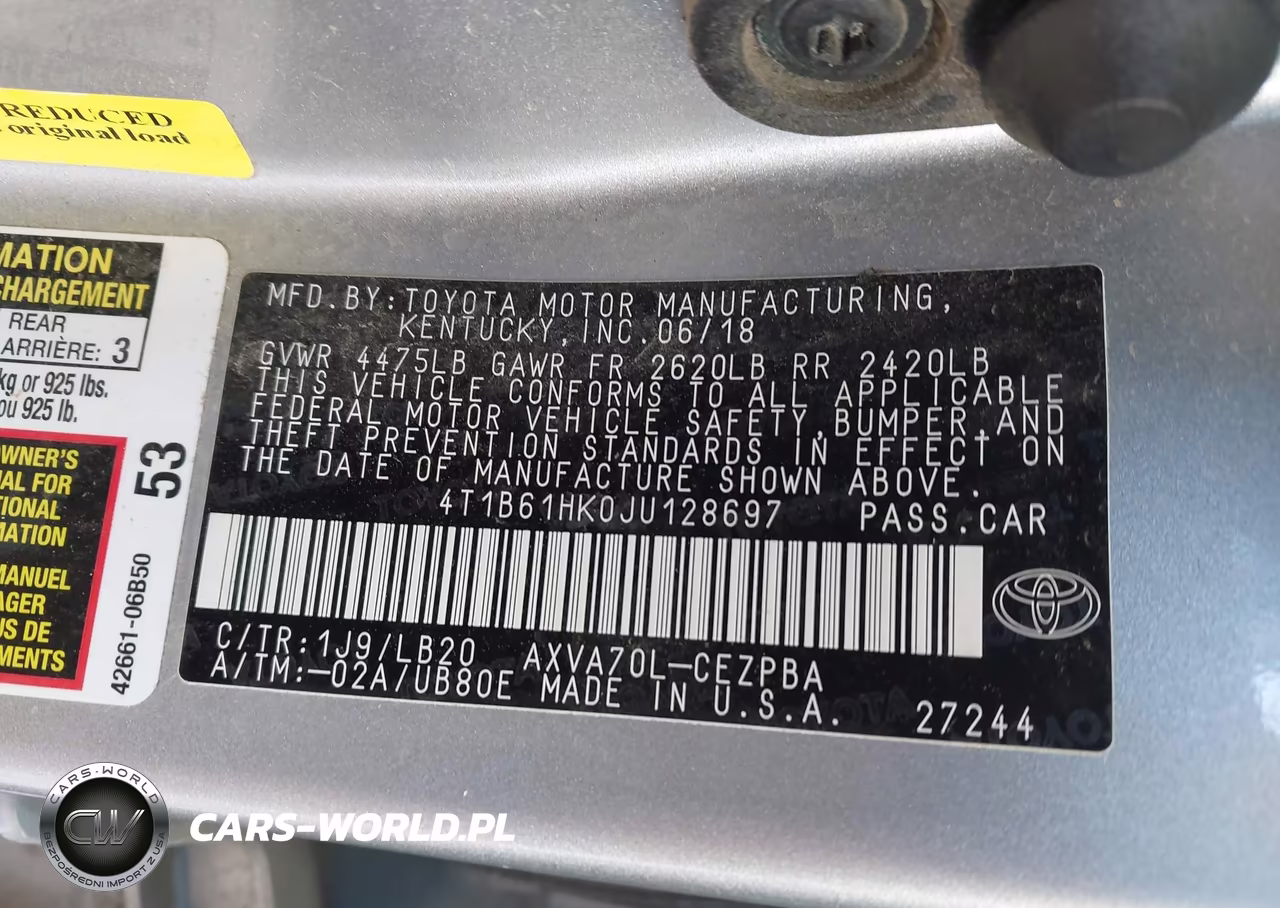2018 Toyota Camry Xse VIN:4T1B61HK0JU128697 - 9