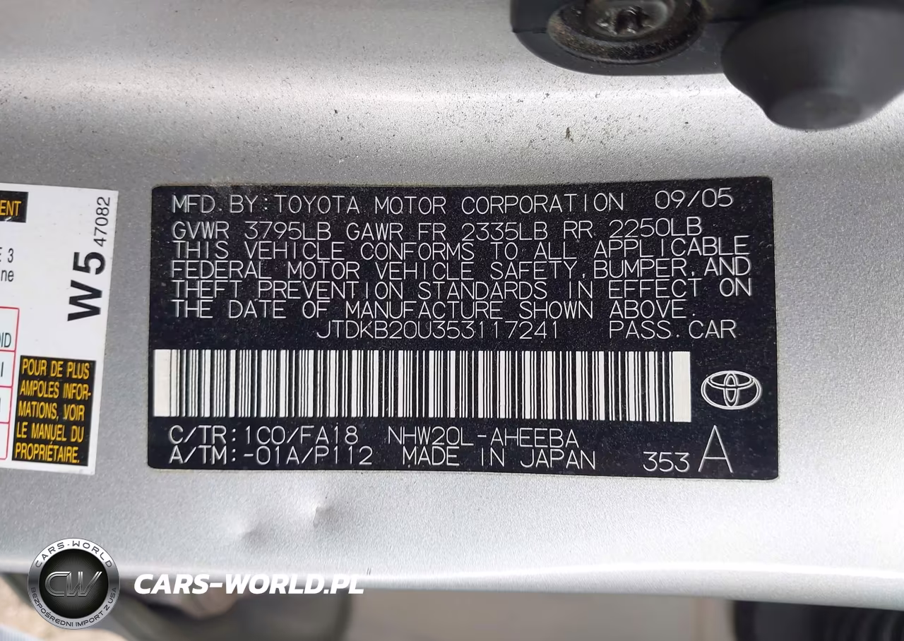 2005 Toyota Prius VIN:JTDKB20U353117241 - 9