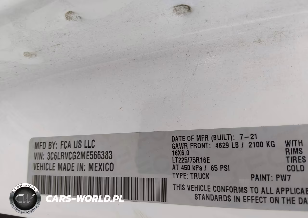 2021 Ram Promaster 2500 High Roof 136 Wb VIN:3C6LRVCG2ME566383 - 9
