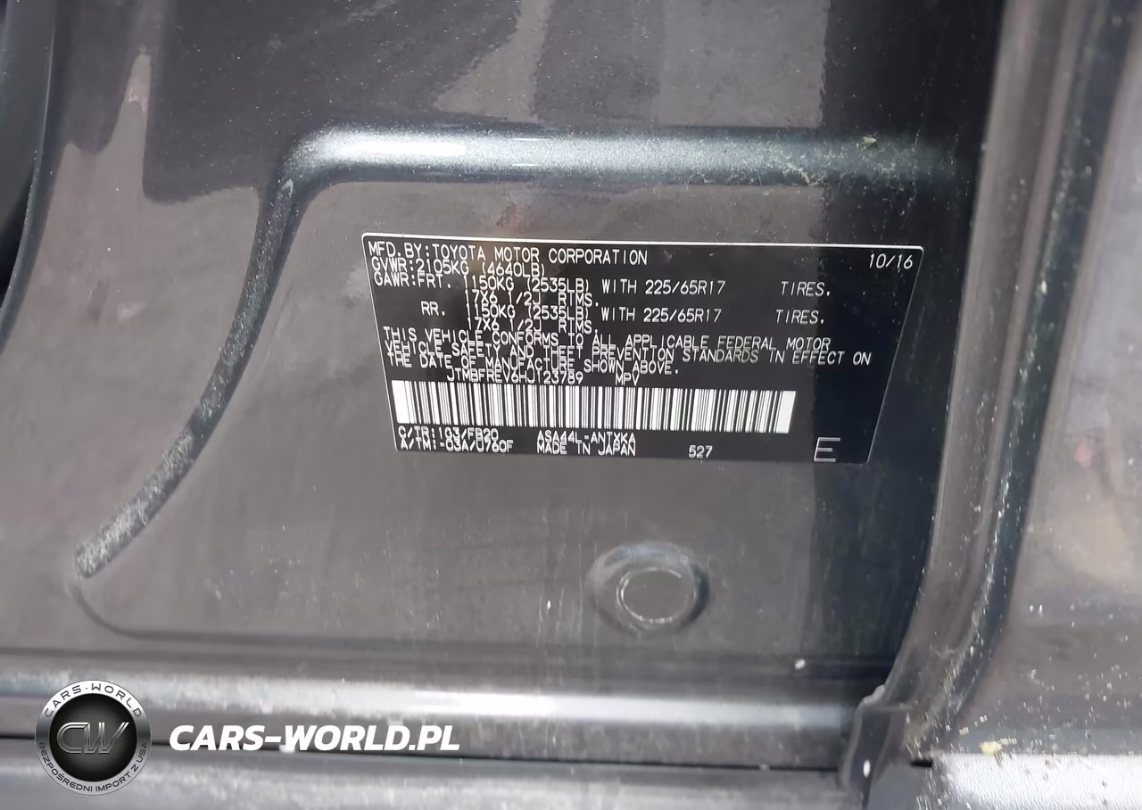 2017 Toyota Rav4 Le VIN:JTMBFREV6HJ123789 - 9