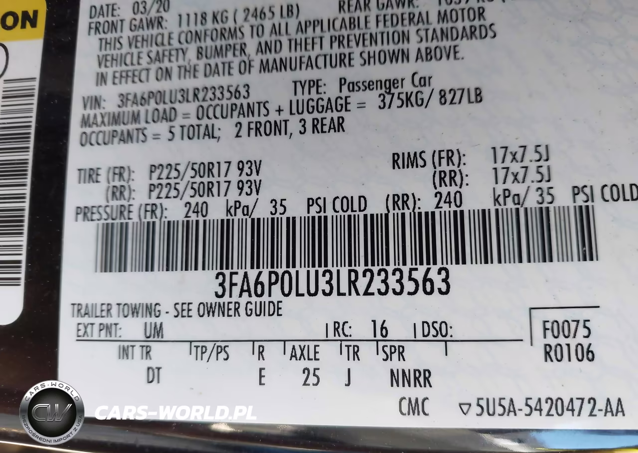 2020 Ford Fusion Hybrid Se VIN:3FA6P0LU3LR233563 - 9