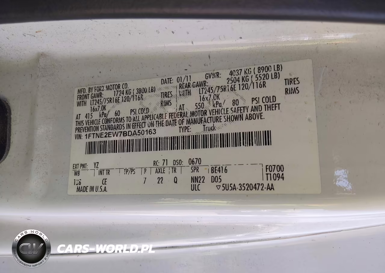 2011 Ford E-250 Commercial VIN:1FTNE2EW7BDA50163 - 9