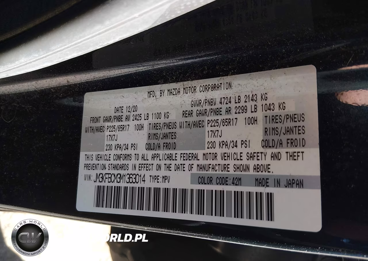 2021 Mazda Cx-5 Touring VIN:JM3KFBCM3M1363014 - 9