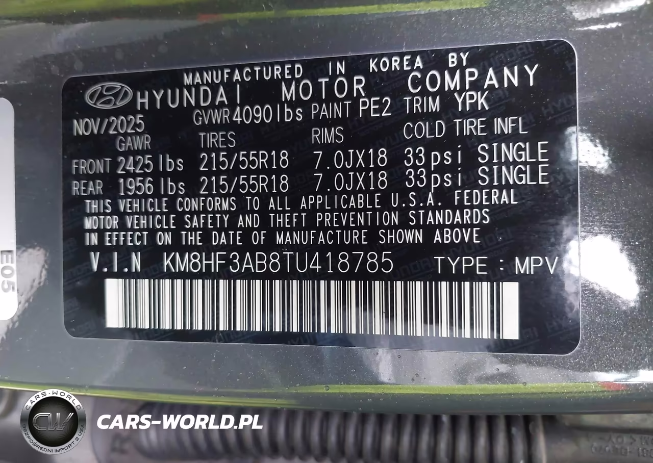 2026 Hyundai Kona Sel Sport VIN:KM8HF3AB8TU418785 - 9