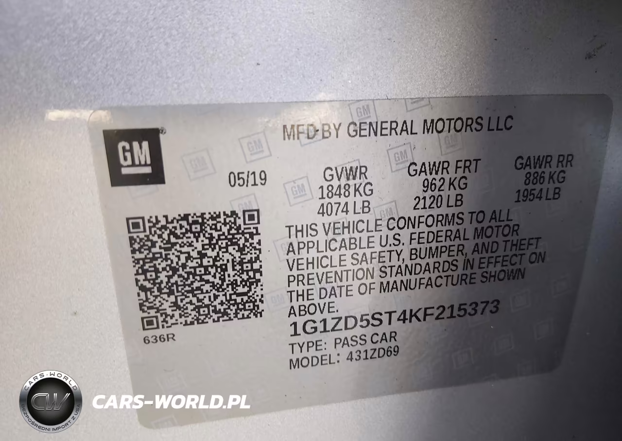 2019 Chevrolet Malibu Lt VIN:1G1ZD5ST4KF215373 - 9