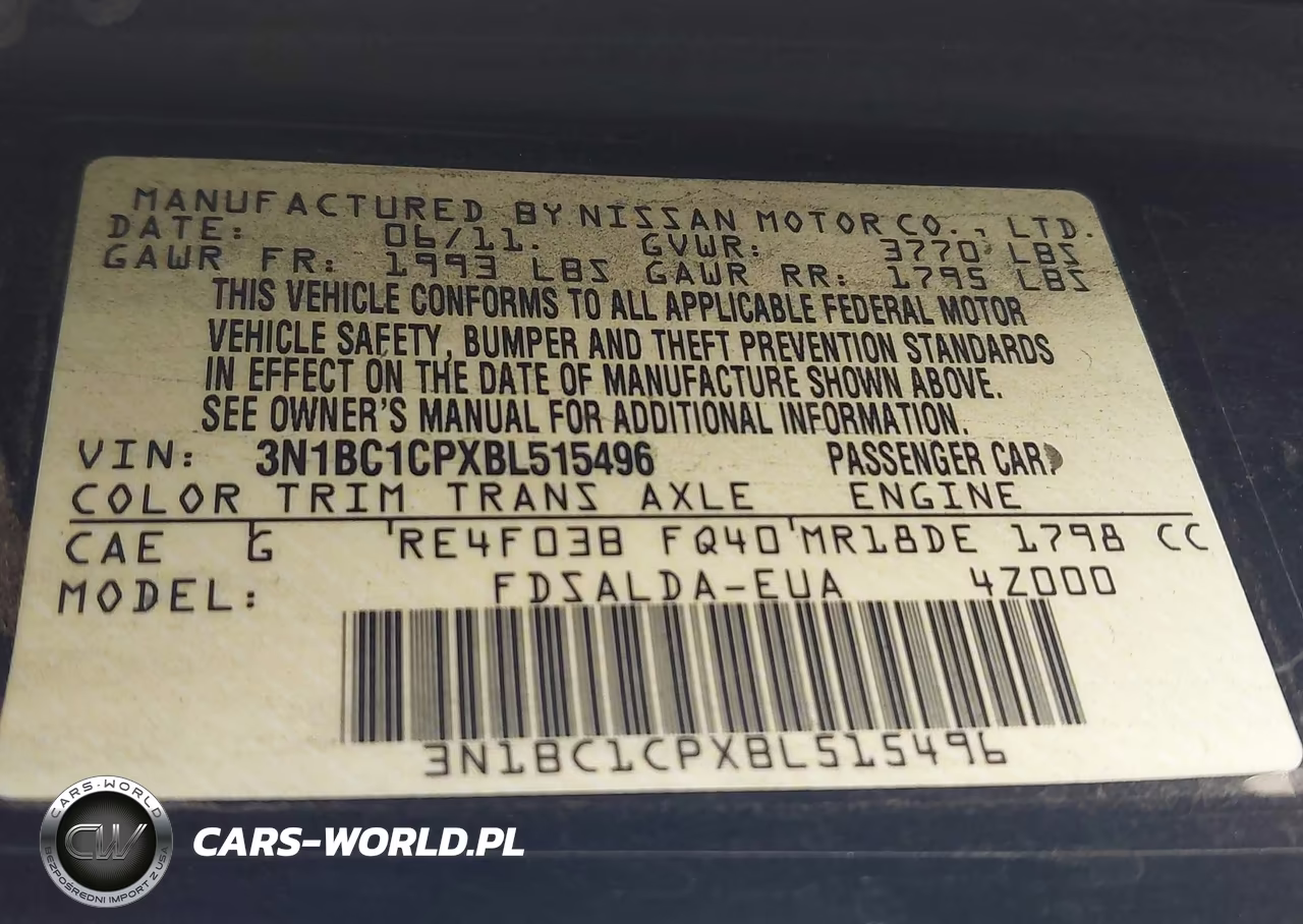 2011 Nissan Versa 1.8S VIN:3N1BC1CPXBL515496 - 9