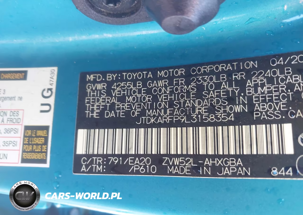2020 Toyota Prius Prime Xle VIN:JTDKARFP9L3158354 - 9