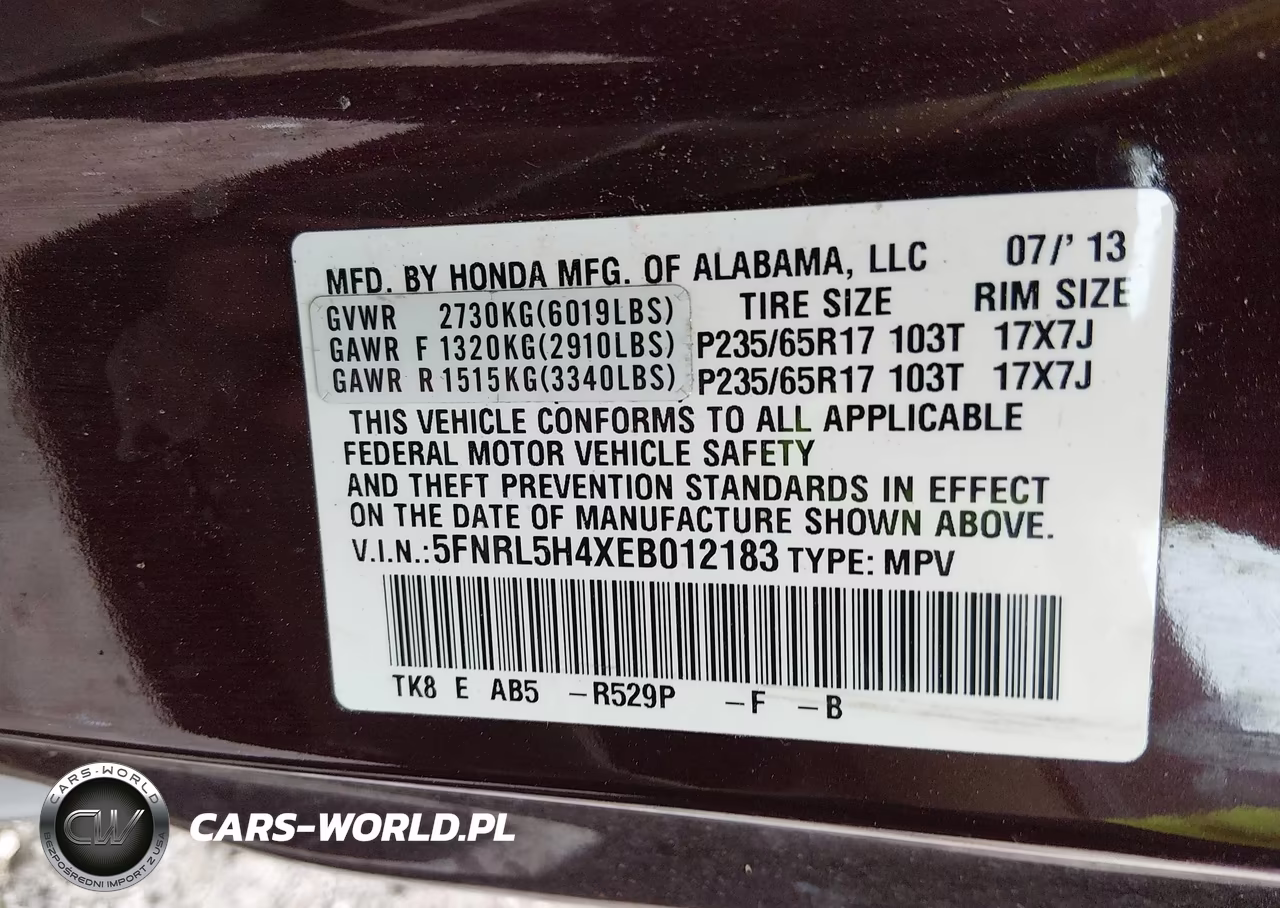 2014 Honda Odyssey Ex VIN:5FNRL5H4XEB012183 - 9