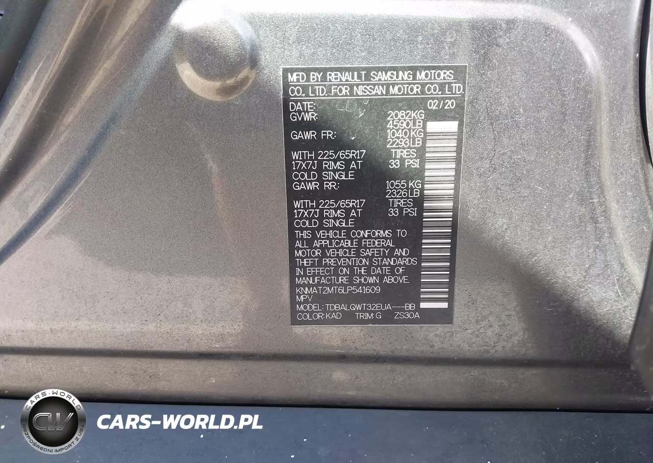 2020 Nissan Rogue Sv Fwd VIN:KNMAT2MT6LP541609 - 9