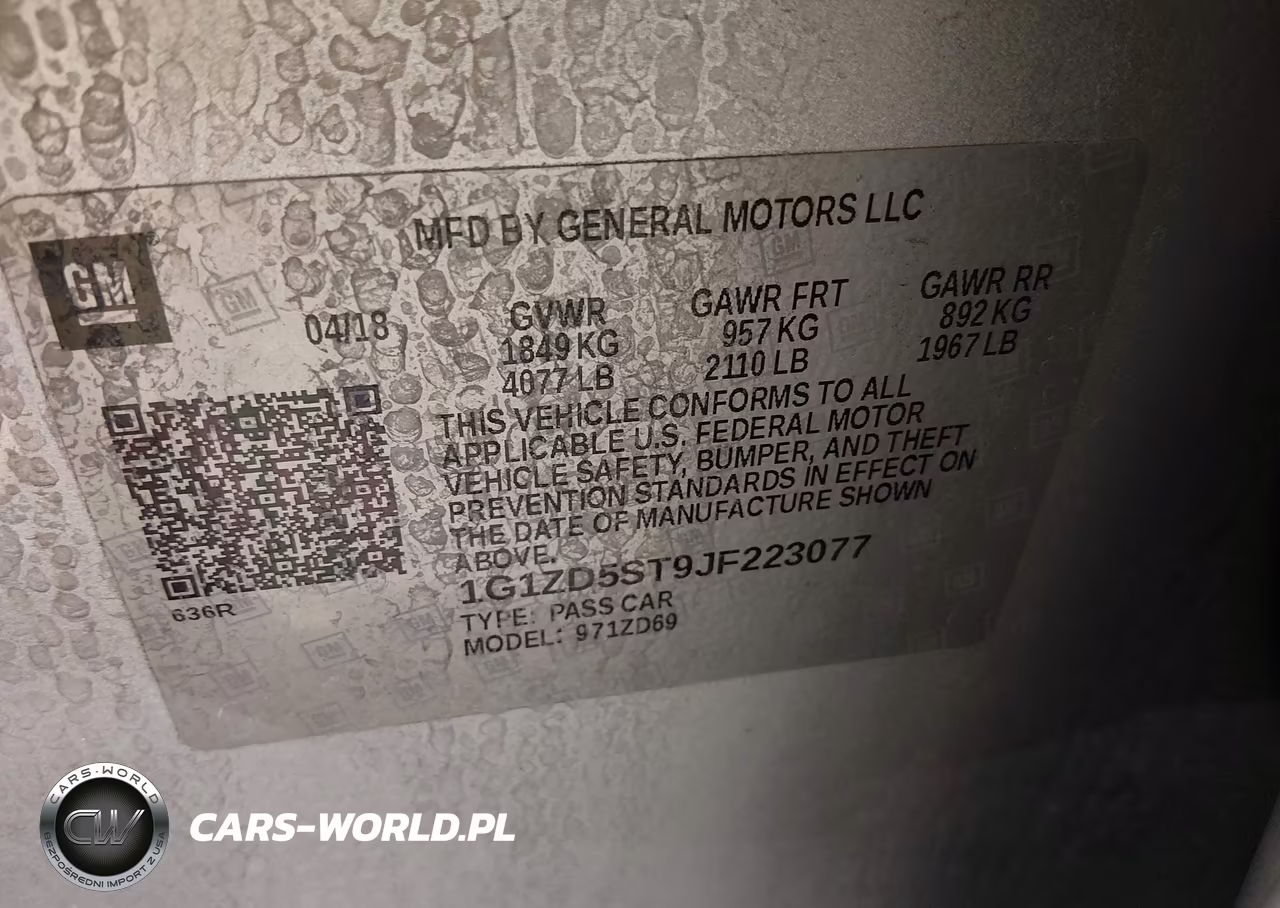 2018 Chevrolet Malibu Lt VIN:1G1ZD5ST9JF223077 - 9