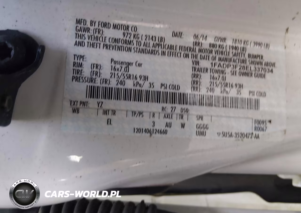 2014 Ford Focus Se VIN:1FADP3F28EL337034 - 8