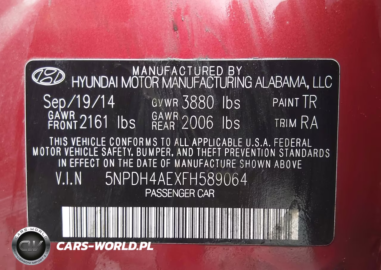 2015 Hyundai Elantra Se VIN:5NPDH4AEXFH589064 - 9