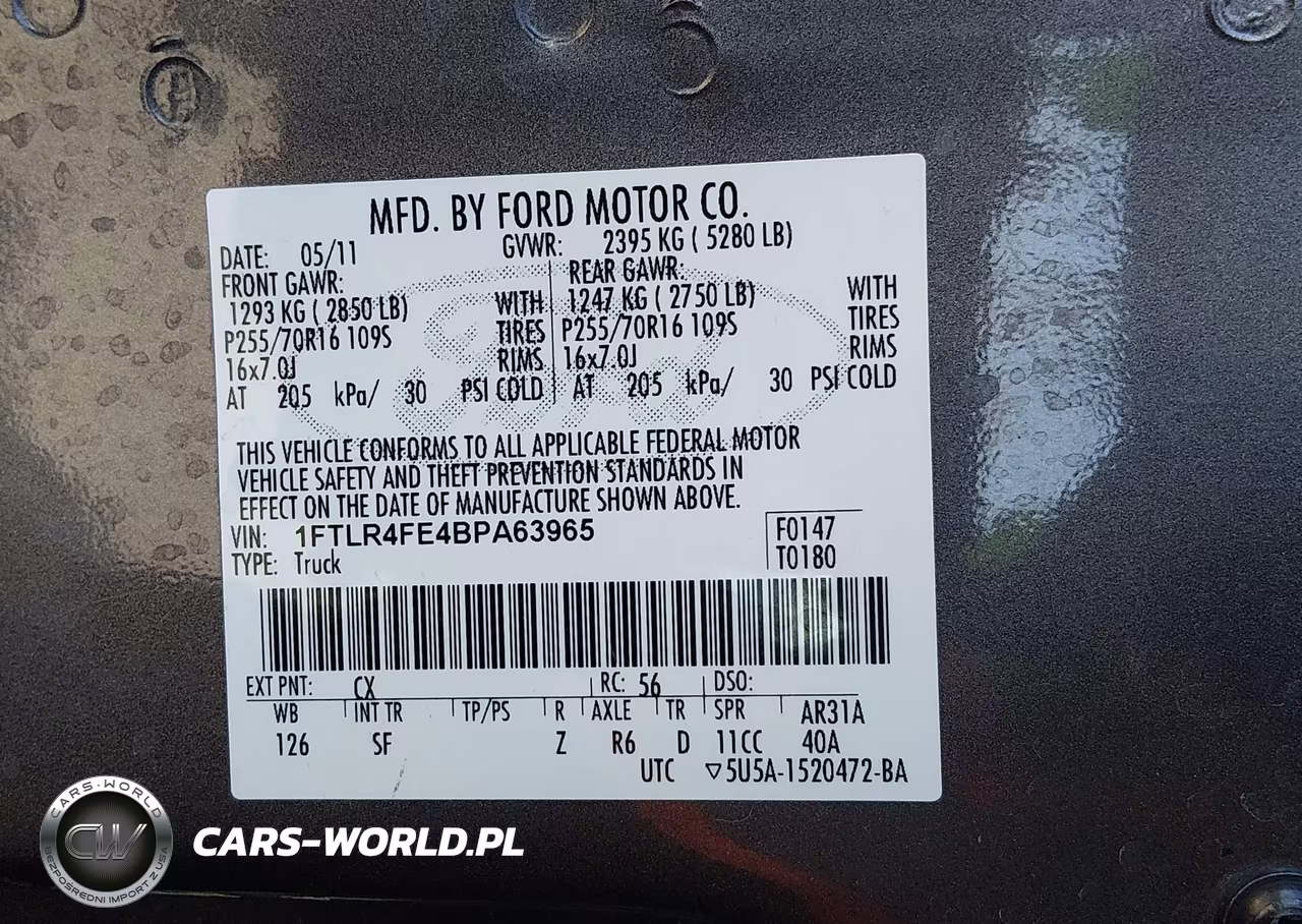 2011 Ford Ranger Sport VIN:1FTLR4FE4BPA63965 - 9