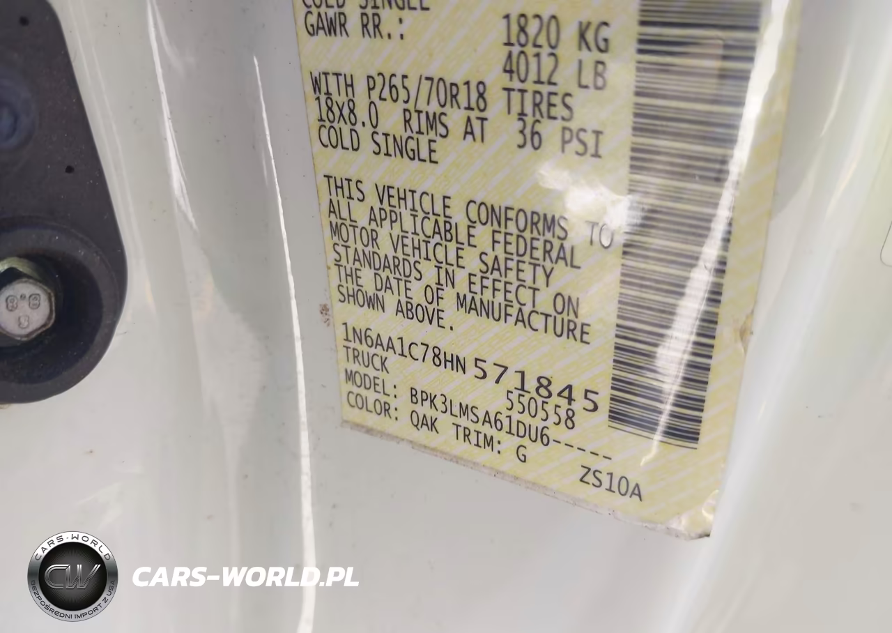 2017 Nissan Titan S VIN:1N6AA1C78HN571845 - 9