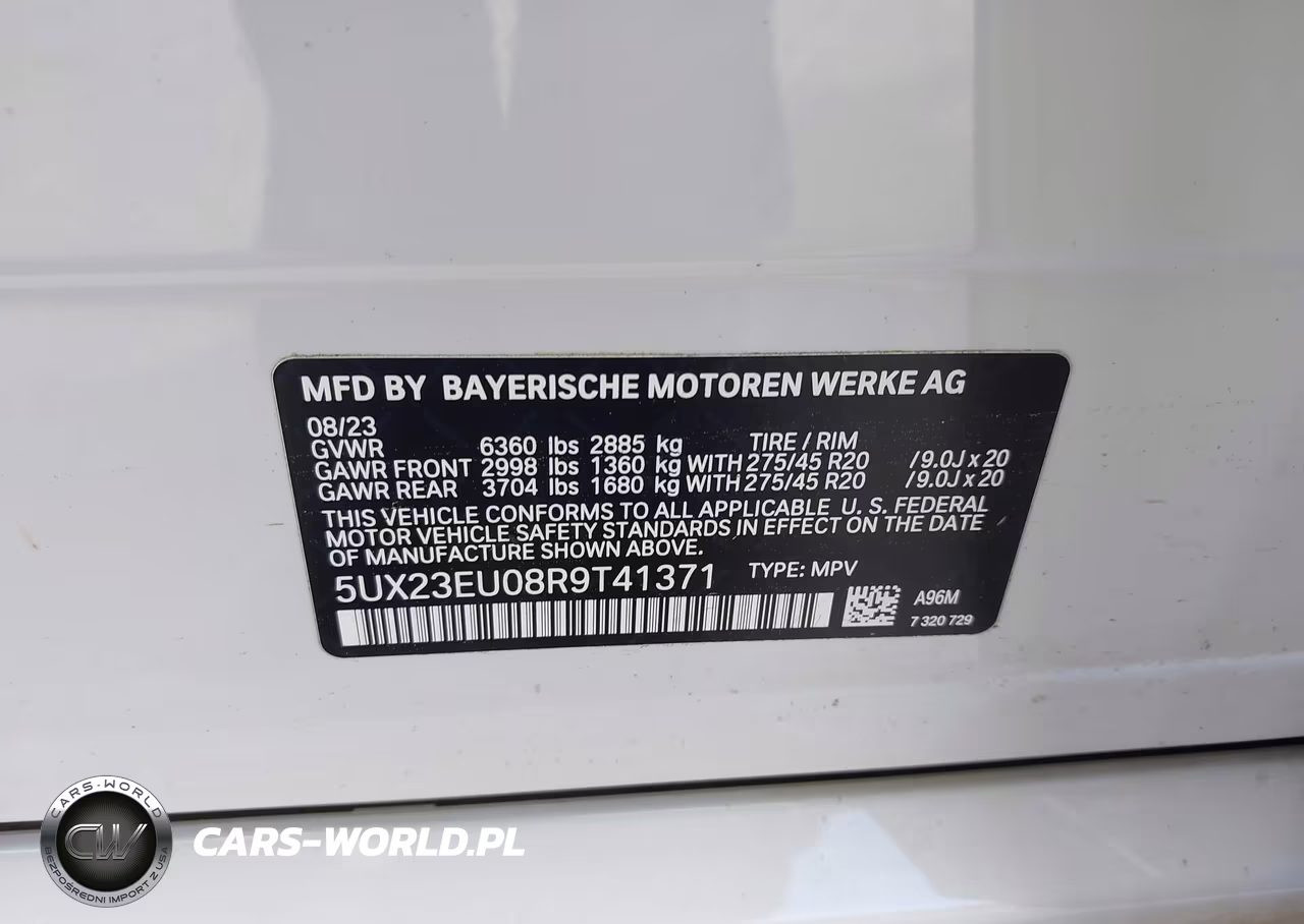 2024 BMW X5 xDrive40I VIN:5UX23EU08R9T41371 - 9