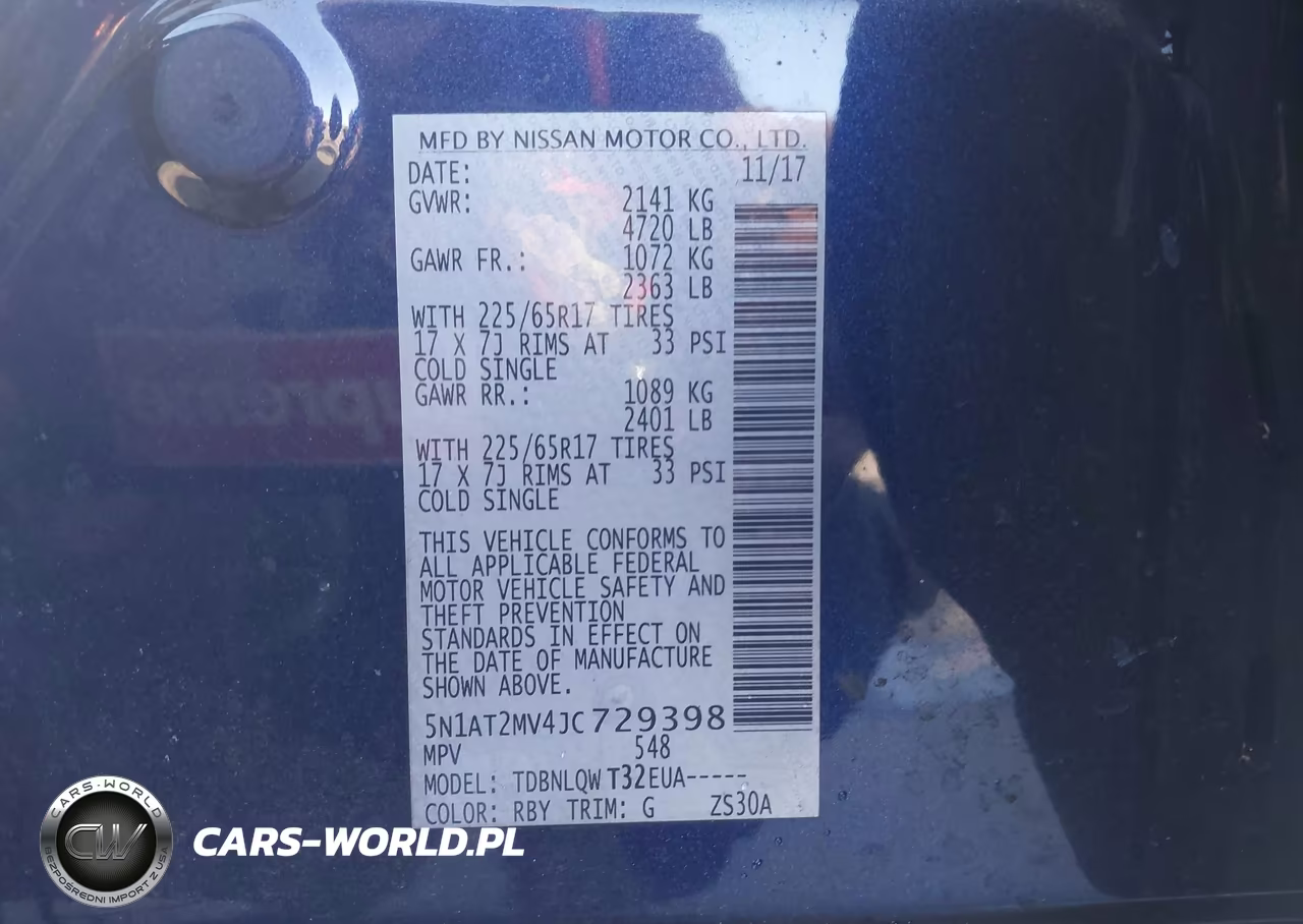 2018 Nissan Rogue Sv VIN:5N1AT2MV4JC729398 - 9