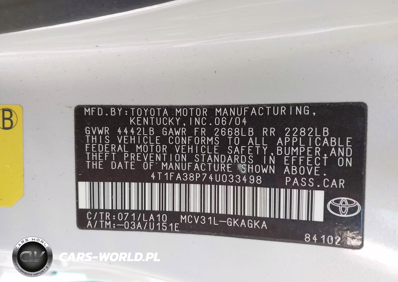 2004 Toyota Camry Solara Sle VIN:4T1FA38P74U033498 - 9