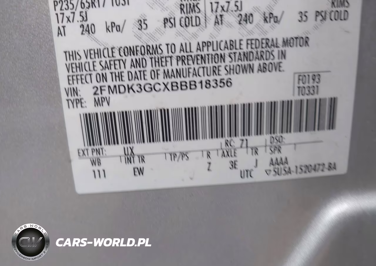 2011 Ford Edge Se VIN:2FMDK3GCXBBB18356 - 9