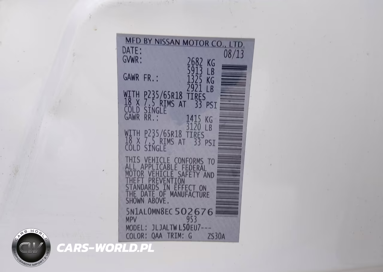 2014 Infiniti Qx60 VIN:5N1AL0MN8EC502676 - 9