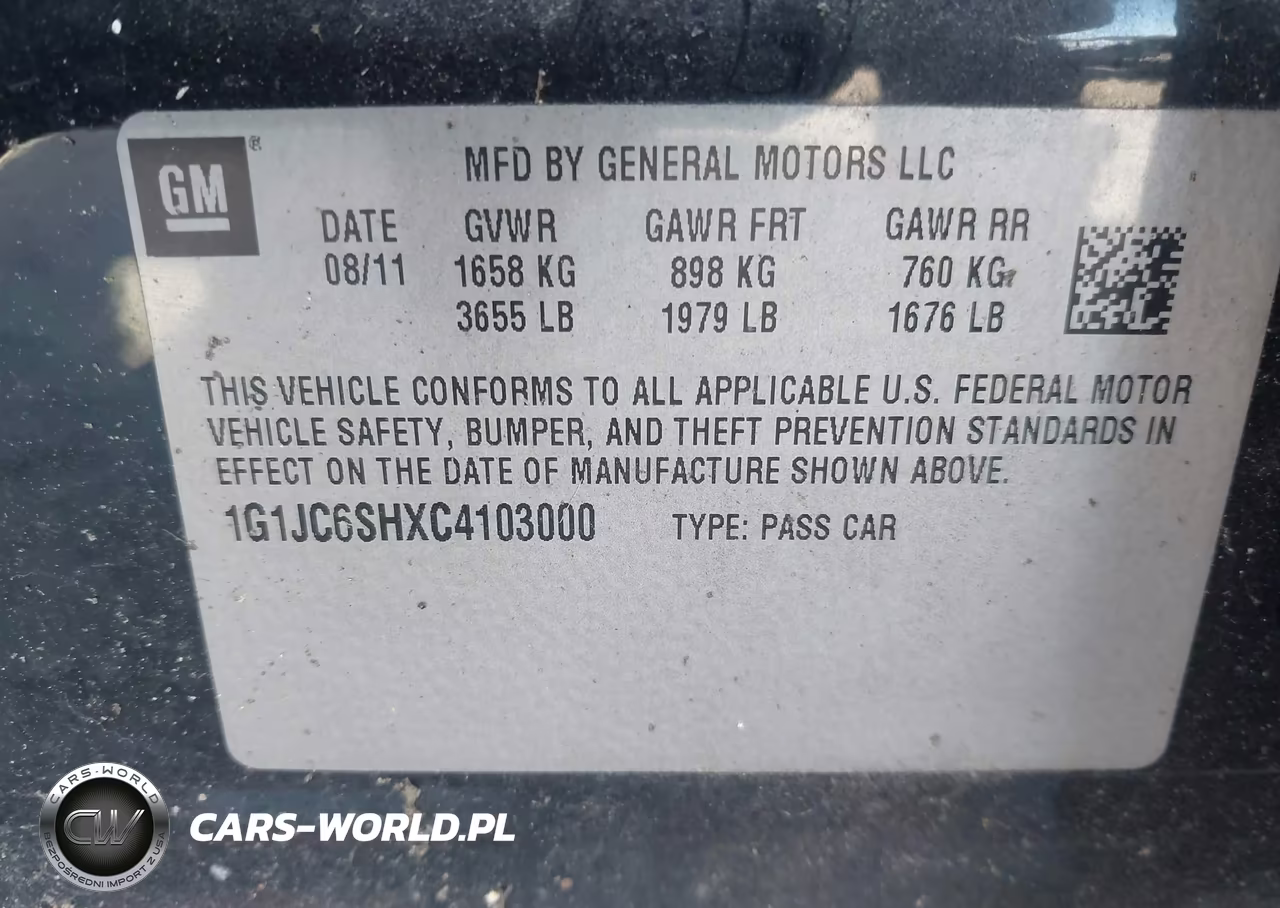 2012 Chevrolet Sonic 2Lt VIN:1G1JC6SHXC4103000 - 9
